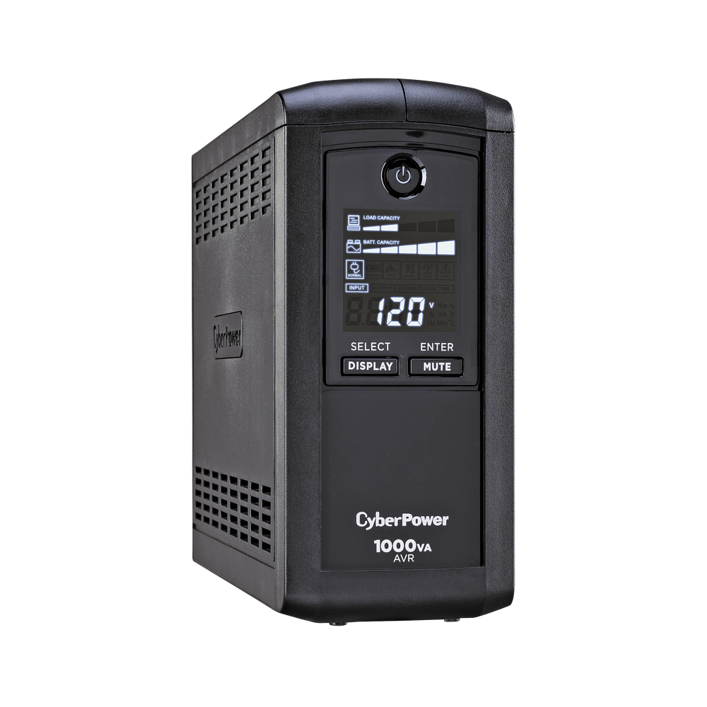 UPS de 1000 VA/600 W, Topología Línea Interactiva, Entrada 120 Vca NEMA 5-15P, Tipo Mini Torre, Con 9 Tomas NEMA 5-15R