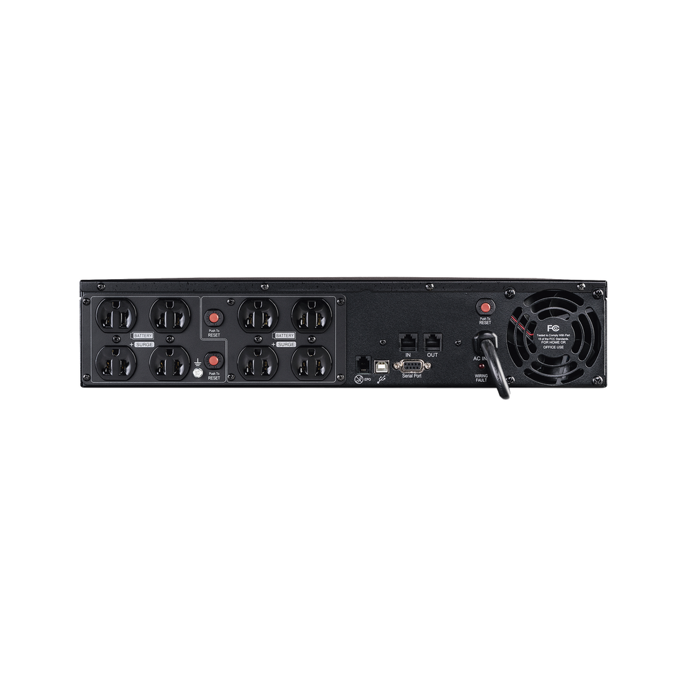 UPS de 1500 VA/1050 W, Topología Línea Interactiva, Entrada 120 Vca NEMA 5-15P, Onda Senoidal Pura, Torre o Rack 2 UR, Con 8 Tomas NEMA 5-15R - Image 3