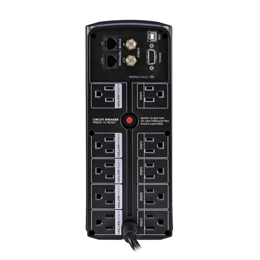 UPS de 1350 VA/815 W, Topología Línea Interactiva, Entrada 120 Vca NEMA 5-15P, Tipo Mini Torre, Con 10 Tomas NEMA 5-15R - Image 3