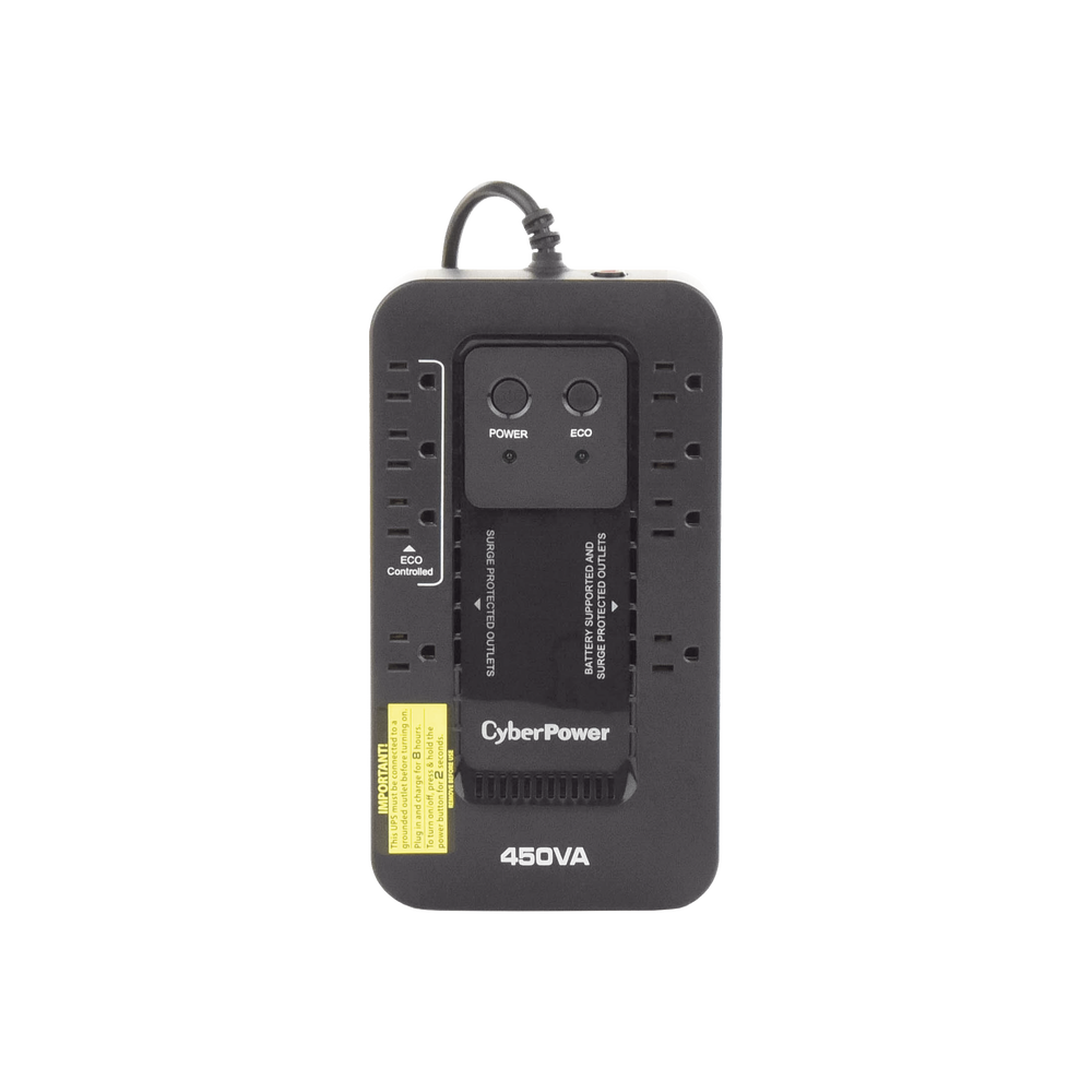 UPS de 450 VA/260 W, Topología Standby con Modo Ahorrador ECO, Entrada 120 Vca NEMA 5-15P, Con 8 Tomas NEMA 5-15R - Image 3