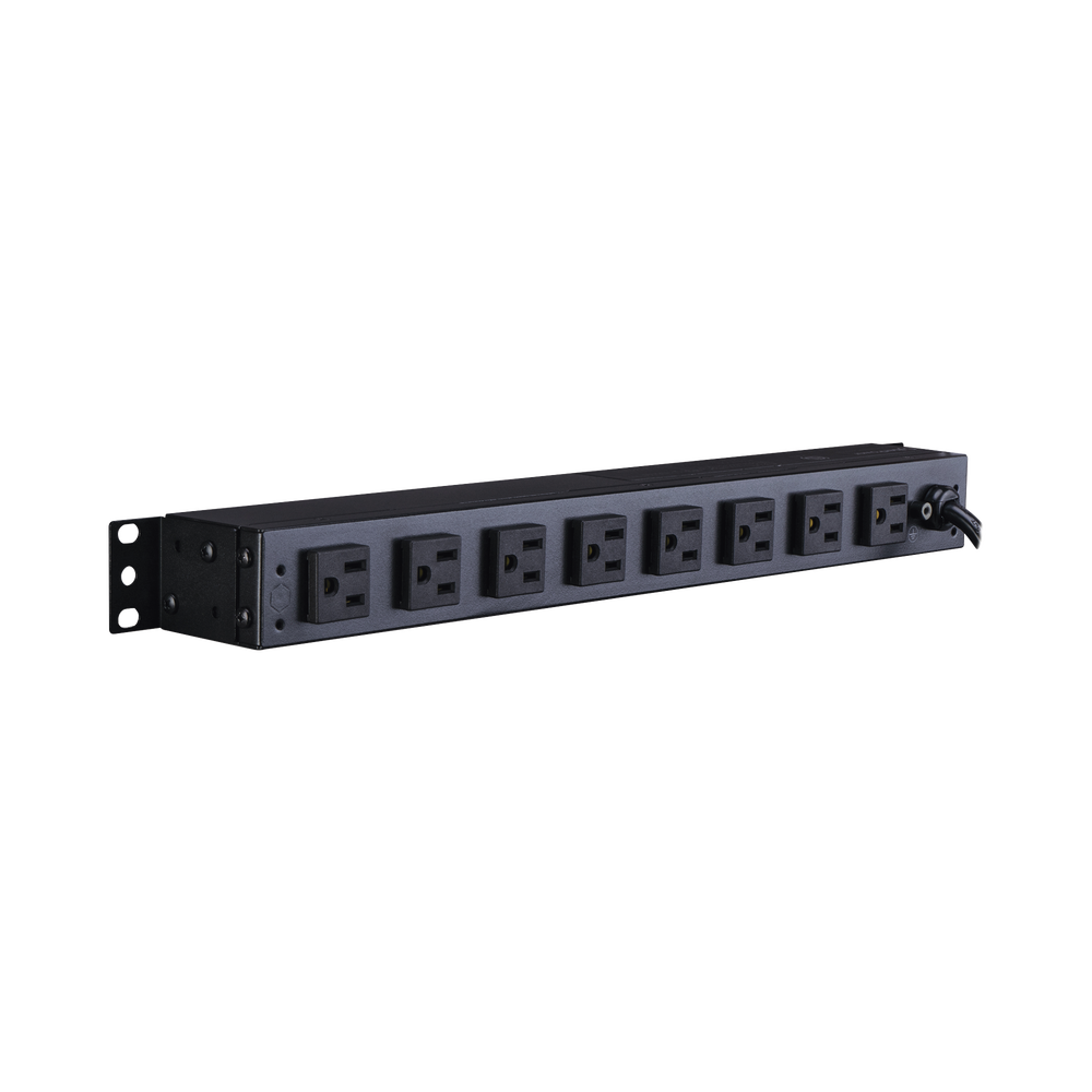PDU Básico Para Distribución de Energía, Con 8 Tomas NEMA 5-15R Traseras, 1UR, 15 Amp, 120 Vca