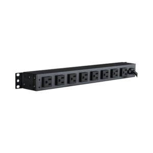 PDU Básico Para Distribución de Energía, Con 8 Tomas NEMA 5-15R Traseras y 2 Tomas 5-15R Frontales, 1UR, 15 Amp, 120 Vca