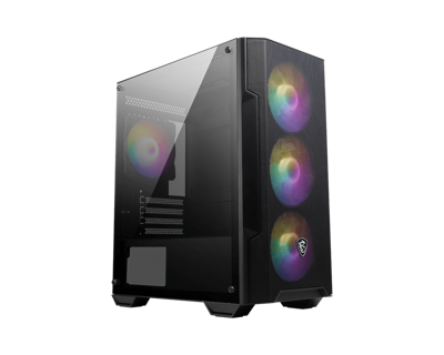 GAB MSI MAG FORGE M100A MATX NEGRO CRISTAL TEM
