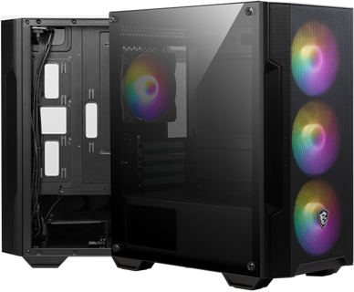 GAB MSI MAG FORGE M100A MATX NEGRO CRISTAL TEM - Image 2