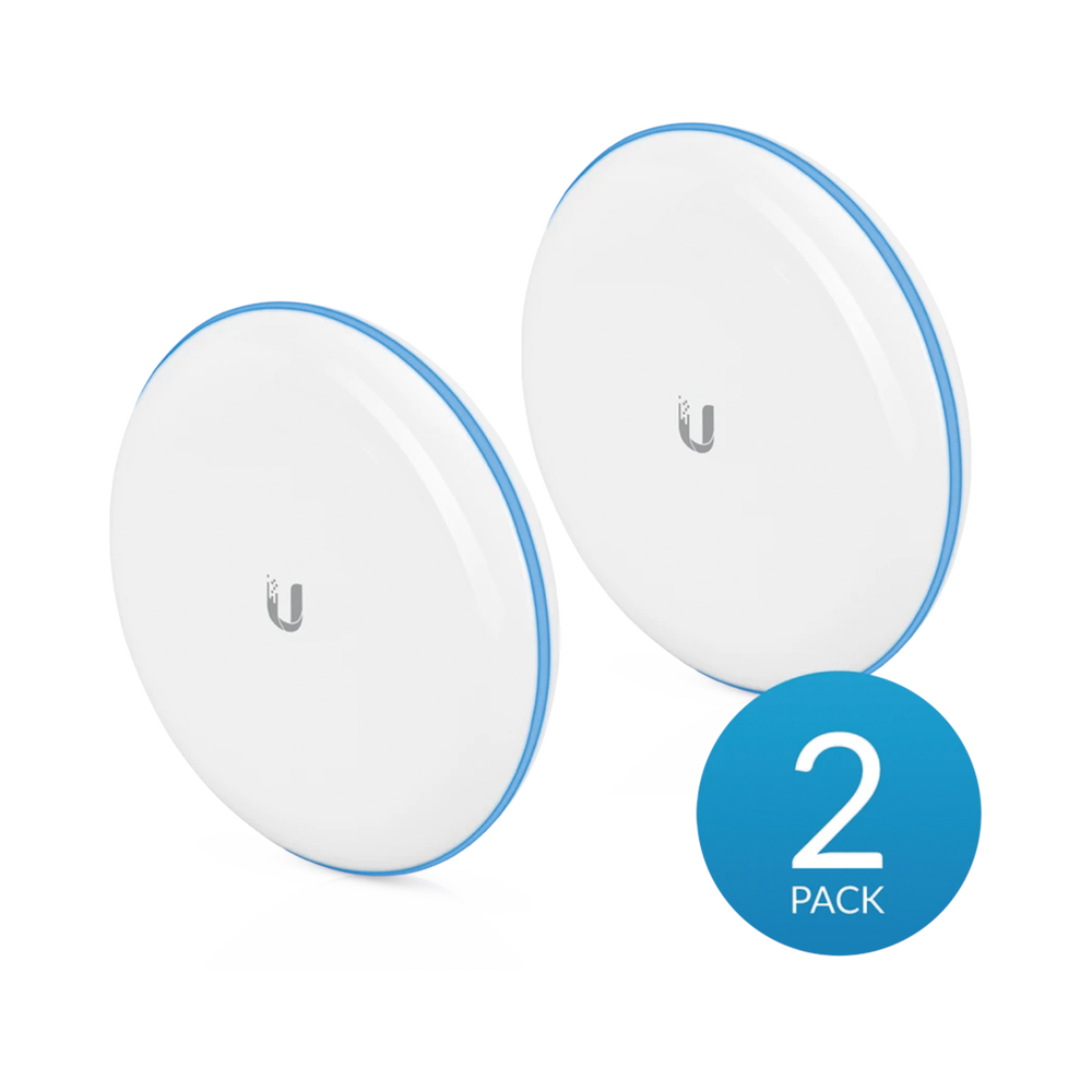 Kit UniFi Building Bridge de 1+ Gbps en 60 GHz con radio redundante en 5 GHz, alcance de hasta 500 m