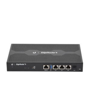 EdgeRouter 4, con 3 puertos 10/100/1000 Mbps + 1 puerto SFP, con funciones avanzadas de ruteo