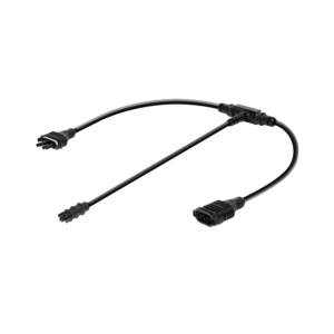 Cable troncal Y. conecta paneles y dispositivos tales como microinversor y sistema de monitoreo en un conjunto.