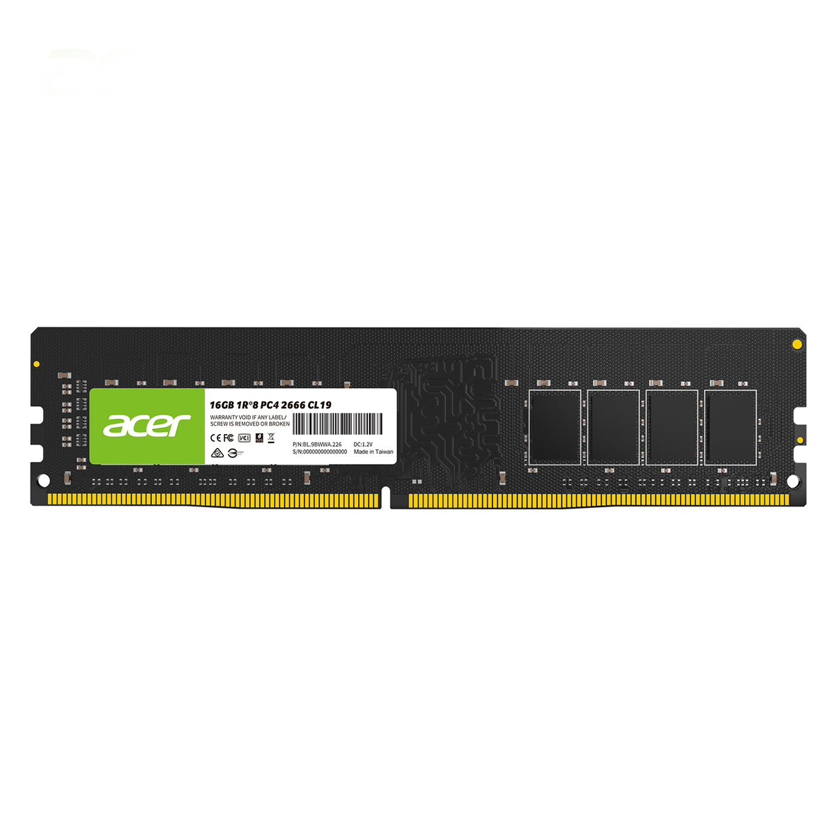 Memoria RAM Acer UD100 Black DDR4, 2666MHz, 16GB, CL19