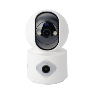 Cámara IP Doble Lente / 3MP / Wi-Fi 2.4 GHz / Autoseguimiento / Detección de Movimiento / Audio Bidireccional / Visión Nocturna 10 m / Lente 4 mm / Almacenamiento microSD hasta 128 GB