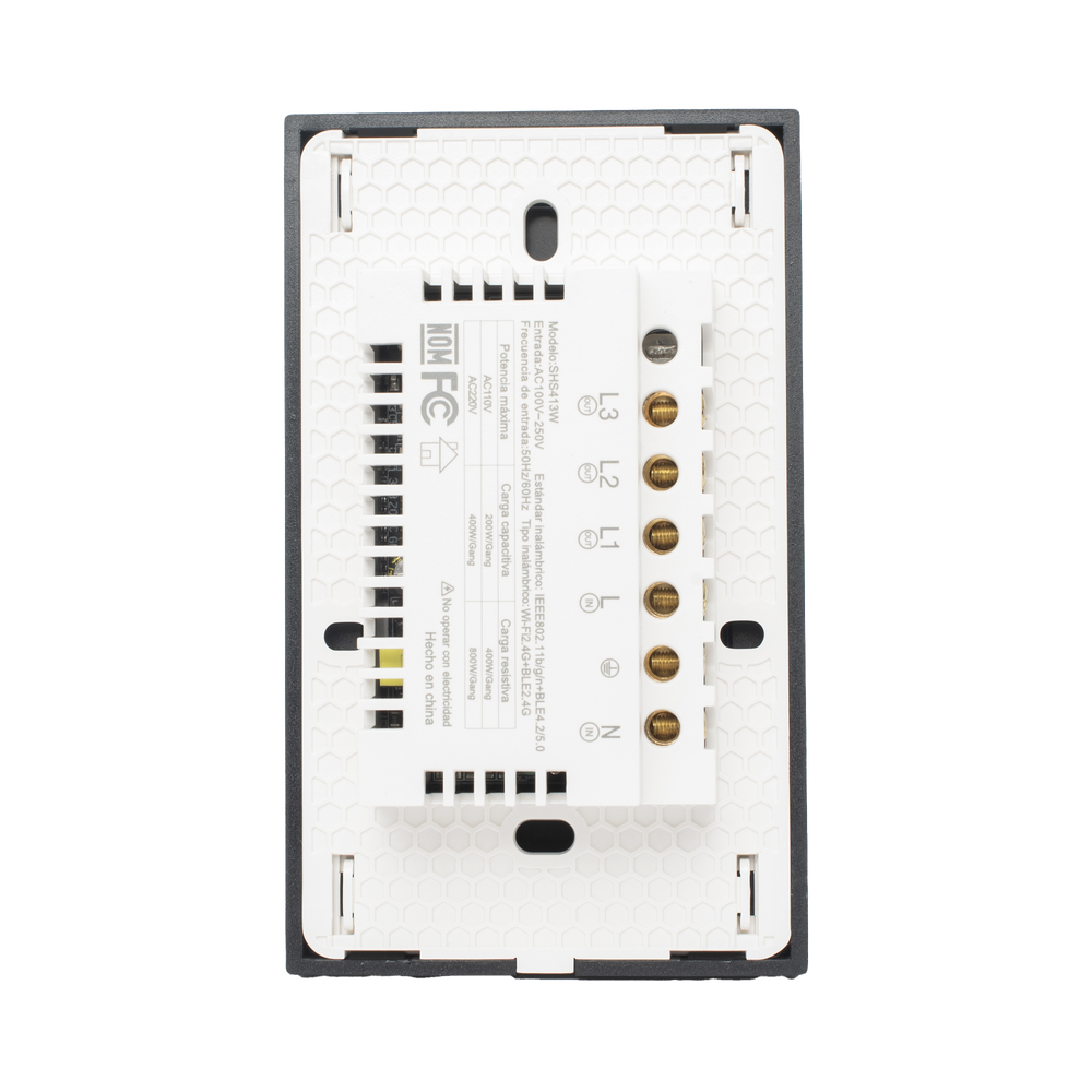 Apagador Inteligente Wi-Fi / 3 Regresos / Panel de Vidrio Templado / Control por App y Voz / Compatible con Alexa y Google Home / 800 W por Regreso / 100–250 V - Image 4