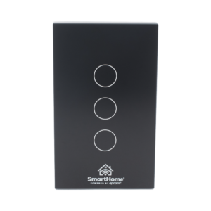 Apagador Inteligente Wi-Fi / 3 Regresos / Panel de Vidrio Templado / Control por App y Voz / Compatible con Alexa y Google Home / 800 W por Regreso / 100–250 V