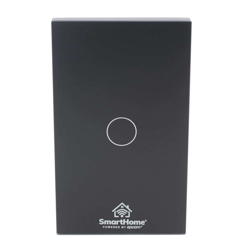 Apagador Inteligente WiFi / 1 Gang / Control de 1 Regreso / Panel de Vidrio Templado / Compatible con Alexa y Google Home / 800W / 100–250V