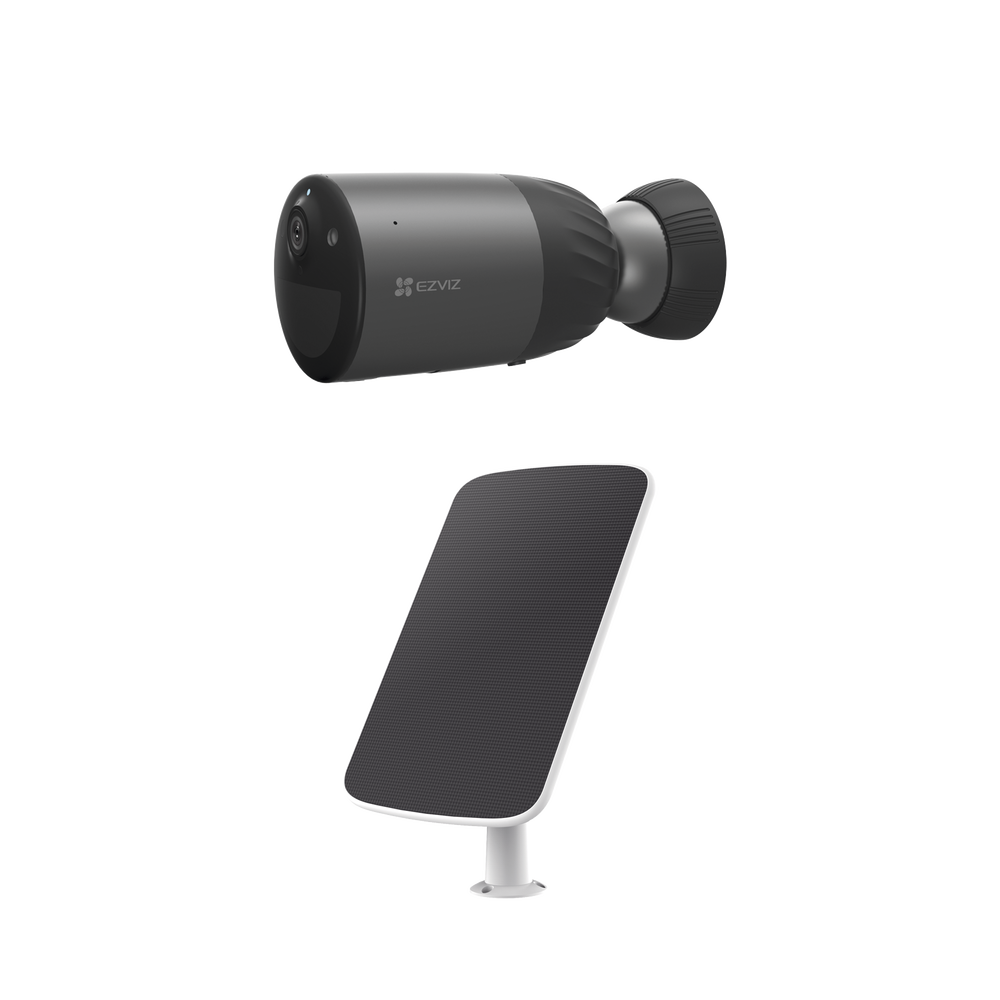 Kit EZVIZ CS‑BC1C/K: Cámara Recargable Wi‑Fi con Panel Solar y Memoria 32 GB