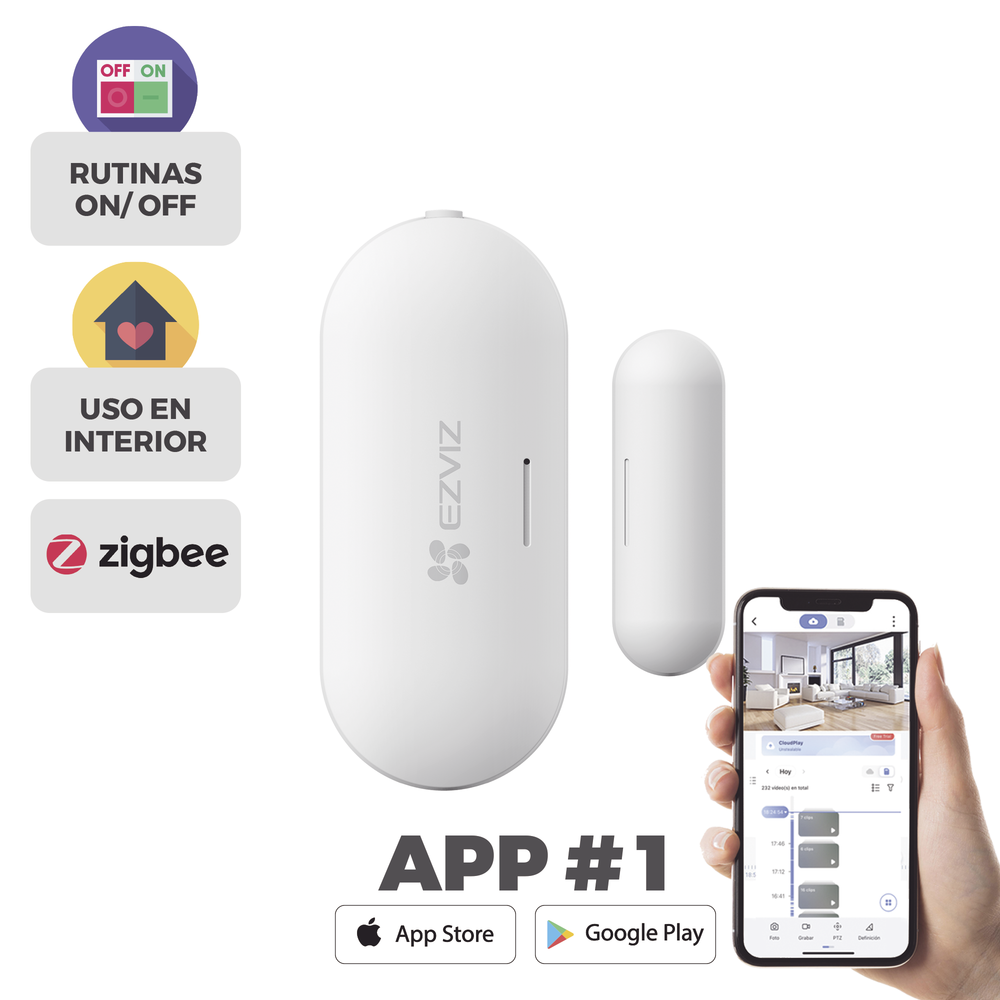 Contacto Magnético Inalambrico / Compatible con Kit de Alarmas EZVIZ / Uso en Interior / Protocolo Zigbee - Image 8