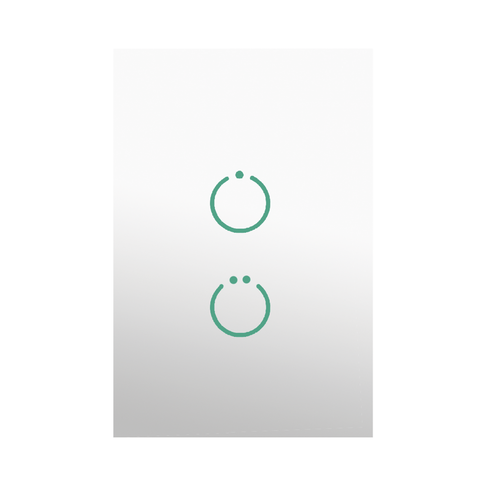 Interruptor Z‑Wave MHS512 / Panel Táctil / 2 Botones / 100‑240 V