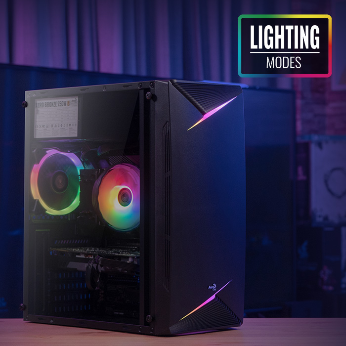Gabinete AeroCool Talon / Mid-Tower / ATX / RGB / Sin Fuente de Poder / Negro - Image 2