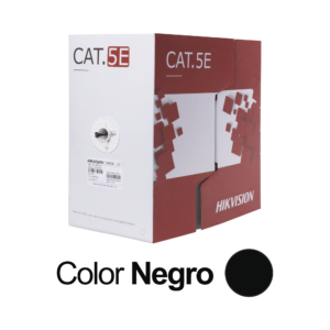 Cable UTP Hikvision DS-1LN5EO-UU/E / Bobina 305 m / Cat 5E / 100% Cobre / Exterior PE / Negro / 24 AWG