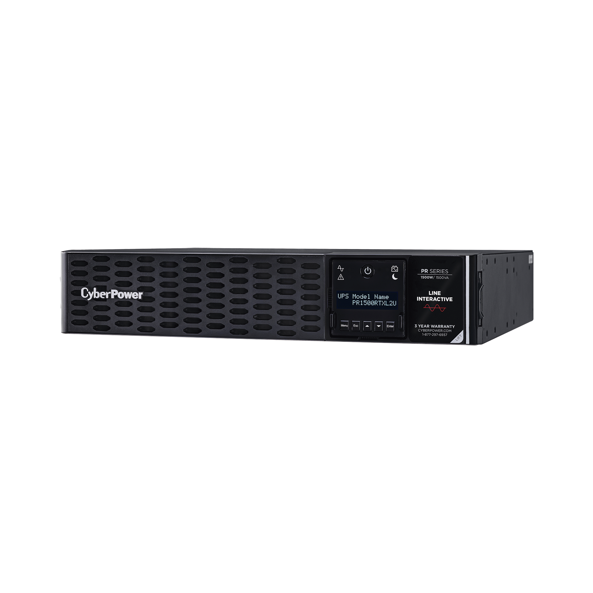 UPS CyberPower PR1500RTXL2U / 1500 VA 1500 W / Línea Interactiva / Onda Senoidal Pura / Rack o Torre 2U / 8 Tomas NEMA 5-15R - Image 3