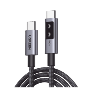 Cable USB-C a USB-C 1 Metro / Carga Rápida 100W / PD 3.0 y QC 4.0 / Transferencia 480Mbps / Nylon Trenzado / Caja de Aluminio / Color Negro