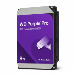 Disco Duro Interno Western Digital WD Purple Pro WD8002PURP / 8 TB / 3.5" / SATA 6 Gb/s / 7200 RPM / 256 MB Caché / Vigilancia y Video IA