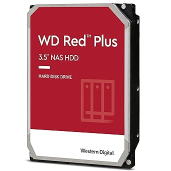 Disco Duro Interno Western Digital WD Red Plus WD60EFPX / 6 TB / NAS / 3.5" / SATA 6 Gb/s / 5400 RPM / 256 MB Caché / CMR / Hasta 8 Bahías / Garantía 3 Años