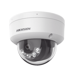 Cámara Domo IP Hikvision DS-2CD2183G2-LIS2U / 8 MP 4K / Lente 2.8 mm / Dual Light IR + Luz Blanca 30 m / AcuSense / Micrófono Dual / PoE / IP67 / IK10 / MicroSD