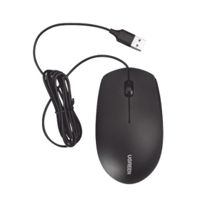 Mouse Óptico USB UGREEN 90789 / 1200 DPI / 3 Botones / Diseño Ergonómico Silencioso / Cable de 1.5 m / Compatible con Windows MacOS Linux DVR y NVR