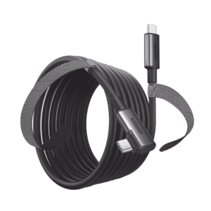 Cable USB-C a USB-C UGREEN 90629 / 5 Metros / Carga Rápida y Transferencia de Alta Velocidad / Conector Angulado / Nylon Trenzado / Caja de Aluminio