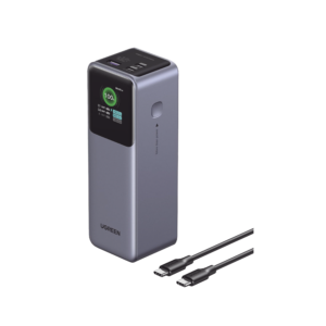 Power Bank 25000mAh 200W Máx. / 2 USB-C y 1 USB-A / PD 3.0 y QC 3.0 / Pantalla Inteligente / Carga para Laptop / Carcasa Ignífuga / Incluye Cable USB 50cm