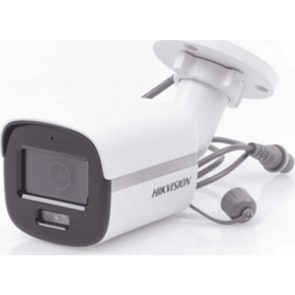 Cámara Bala TURBOHD Hikvision DS-2CE10DF0T-F / 2 MP 1080p / ColorVu 24/7 / Lente 2.8 mm / Luz Blanca 20 m / IP67 / Metal