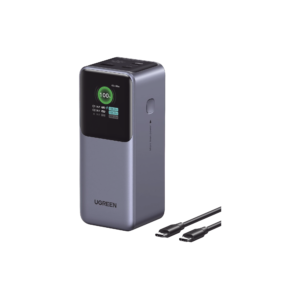 Power Bank 20000mAh 130W Máx. / 2 USB-C y USB-A / PD 3.0 y QC 3.0 / Pantalla Inteligente / Carga para Laptop / Carcasa Ignífuga / Incluye Cable USB 50cm