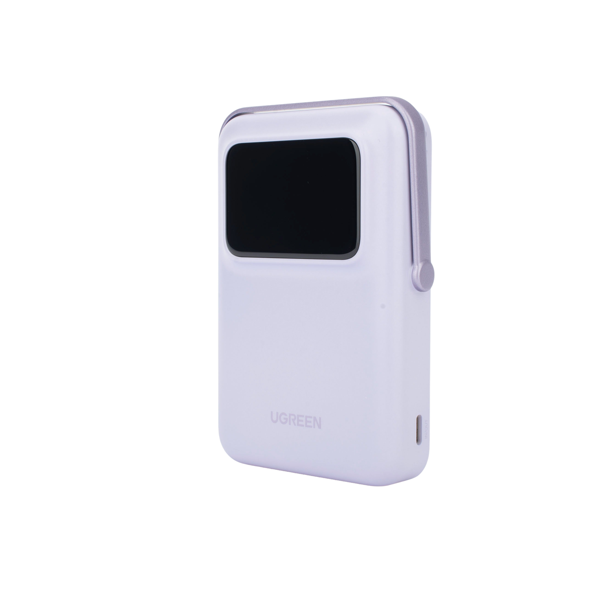 Power Bank Serie UNO Inalambrico / 10000mAh | 7.5W/20W / Con Emojis de Estado / Carga Rápida USB-C Bidireccional / Pantalla TFT Inteligente / Con Holder / Color Purple. - Image 3