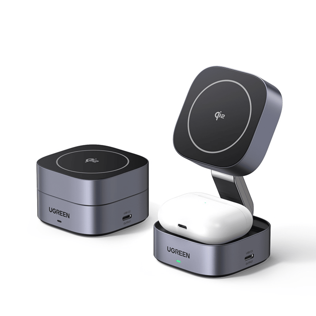 Cargador Inalámbrico 2 en 1 25W / Tecnología Magnética Qi 2 / 15W para Teléfono + 5W para Auriculares / Puerto USB-C 5W / Protecciones Múltiples / Cable USB-C Incluido - Image 3